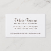 Cartes de visite de biscuits Whimsical (Dos)