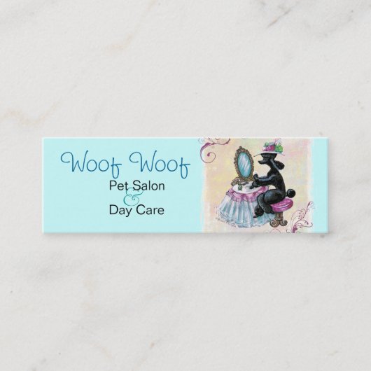 Cartes de visite de Black Poodle Boudoir (Devant)