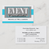 Cartes de visite de bleu d'Aqua de billet de (Devant / Derrière)