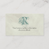 Cartes de visite de bleu d'ardoise de Fleur di Lys (Dos)