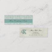 Cartes de visite de bleu d'ardoise de Fleur di Lys (Devant / Derrière)