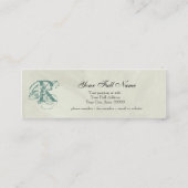 Cartes de visite de bleu d'ardoise de Fleur di Lys (Dos)