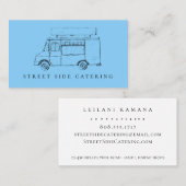 Cartes de visite de bleu de ciel de camion de (Devant / Derrière)