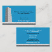 Cartes de visite de bleu de génie architectural (Devant / Derrière)