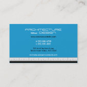 Cartes de visite de bleu de génie architectural (Dos)