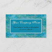 Cartes de visite de bleu de paon (Dos)