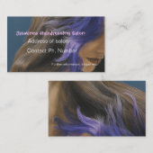 Cartes de visite de bleu de salon de coiffure de (Devant / Derrière)