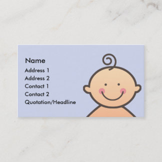 Cartes de visite de bleu de visage de bébé