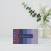 Cartes de visite de blocs couleur violet (Debout devant)