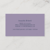Cartes de visite de blocs couleur violet (Dos)