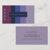 Cartes de visite de blocs couleur violet (Devant / Derrière)