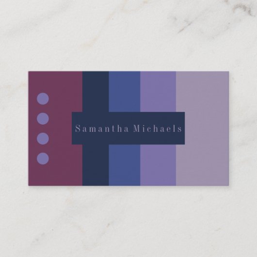 Cartes de visite de blocs couleur violet (Devant)