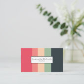 Cartes de visite de blocs de couleurs gais (Debout devant)