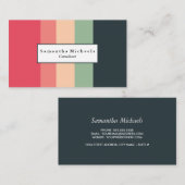 Cartes de visite de blocs de couleurs gais (Devant / Derrière)