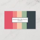 Cartes de visite de blocs de couleurs gais (Devant)
