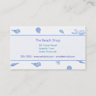 Cartes de visite de Blue Beach Seashells