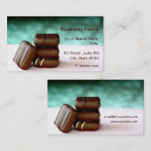 Cartes de visite de bonbons au chocolat (Devant / Derrière)