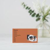 Cartes de visite de border collie Mattie (Debout devant)