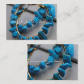 Cartes de visite de boucles d'oreille de turquoise (Devant / Derrière)