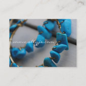 Cartes de visite de boucles d'oreille de turquoise (Dos)