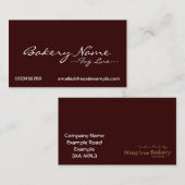 Cartes de visite de boulangerie (Devant / Derrière)