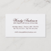 Cartes de visite de boulangerie (Dos)