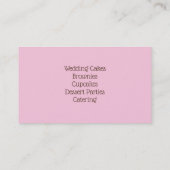 Cartes de visite de boulangerie (Dos)