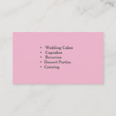 Cartes de visite de boulangerie (Dos)