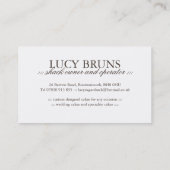 Cartes de visite de boulangerie (Dos)