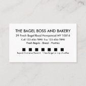 Cartes de visite de boulangerie (Dos)