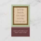Cartes de visite de boulangerie (Dos)