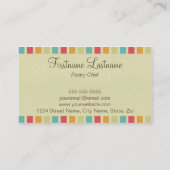 Cartes de visite de boulangerie (Dos)