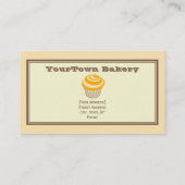 Cartes de visite de boulangerie - Cupcaakes à l'or (Dos)