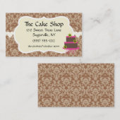 Cartes de visite de boulangerie de Baker de (Devant / Derrière)