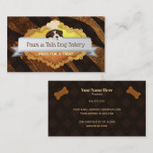Cartes de visite de boulangerie de chien (Devant / Derrière)