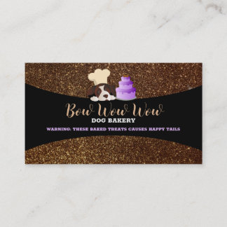 Cartes de visite de boulangerie de chien