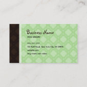 Cartes de visite de boulangerie de chien (Dos)