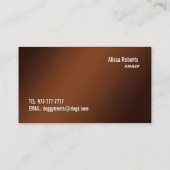 Cartes de visite de boulangerie de chien (Dos)