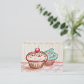Cartes de visite de boulangerie de Cupcake (Debout devant)
