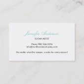 Cartes de visite de boulangerie de damassé (Dos)