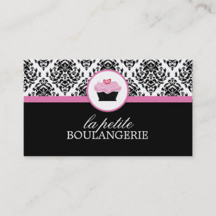 Cartes de visite de boulangerie de damassé