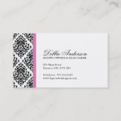 Cartes de visite de boulangerie de damassé (Dos)