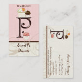 Cartes de visite de boulangerie de dessert de (Devant / Derrière)