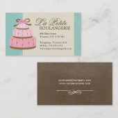 Cartes de visite de boulangerie de gâteau (Devant / Derrière)