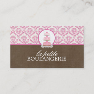 Cartes de visite de boulangerie de gâteau