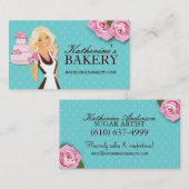 Cartes de visite de boulangerie de gâteau (Devant / Derrière)