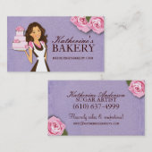 Cartes de visite de boulangerie de gâteau (Devant / Derrière)