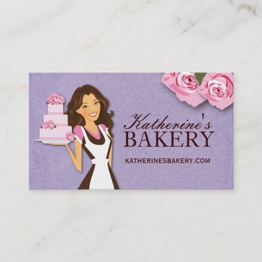 Cartes de visite de boulangerie de gâteau (Devant)