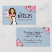 Cartes de visite de boulangerie de gâteau (Devant / Derrière)