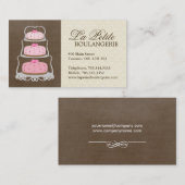 Cartes de visite de boulangerie de gâteau (Devant / Derrière)